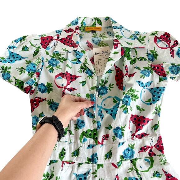 Bernie Dexter Connie Bandanna Vintage Pin Up Inspired Kelly Swing Dress Size XS - Picture 5 of 9
